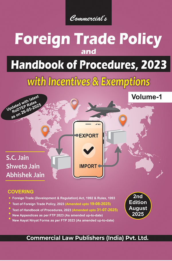 Foreign Trade Policy & Handbook of Procedures, 2023 - Amended up to 19.08.2025