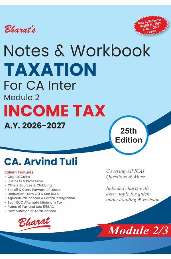 2 Notes & Workbooks Taxstion CA Inter Front