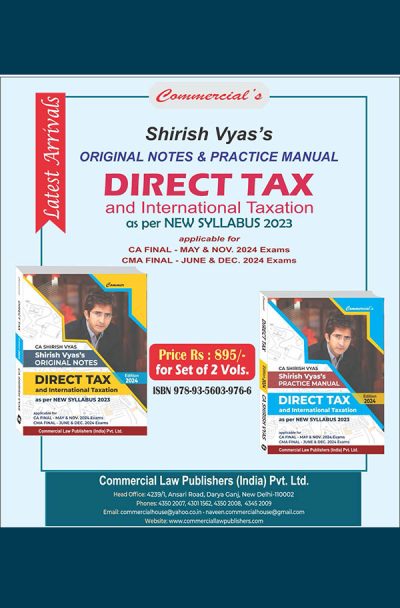 CA Final New Syllabus 2023 Book Direct Tax and International Taxation 2 ...