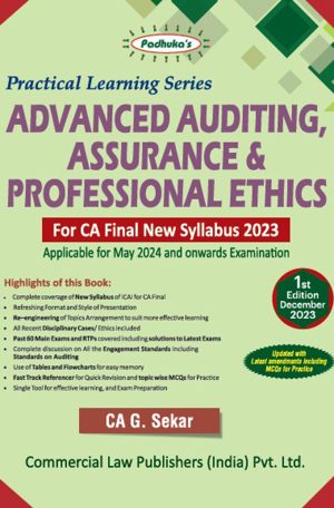 Practical Learning Series - Advanced Auditing, Assurance & Professional Ethics - CA Final - New Syllabus - 2023