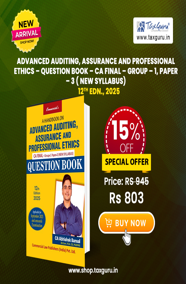 CA Final Audit Question Book – Abhishek Bansal | 15% Off