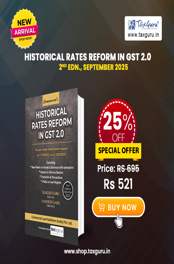 Historical Rates Reform in GST 2.0 – Sept 2025