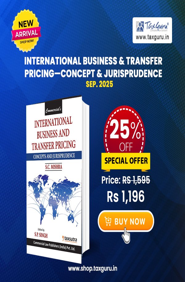 International Business & Transfer Pricing—Concept & Jurisprudence