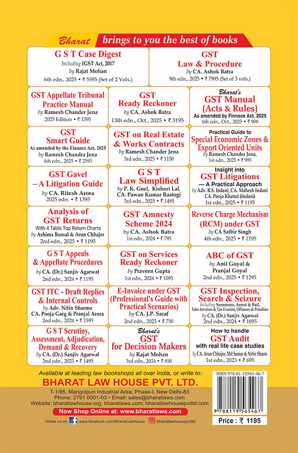 GST Manual (Acts & Rules) & New GST Tariff, Rates & Exemptions of Goods & Services