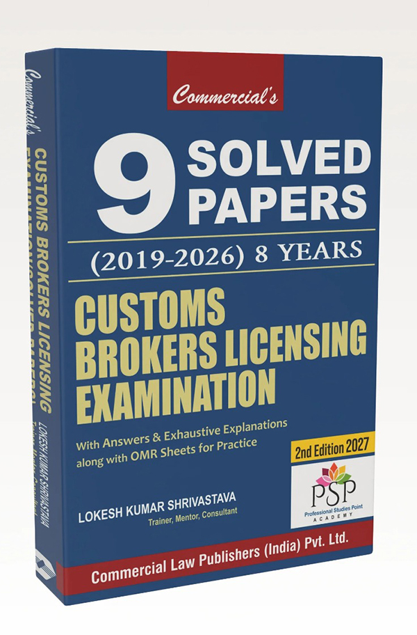 Customs Broker Licensing Examination - Solved Papers (2019 - 2026) 8 Years – image 2
