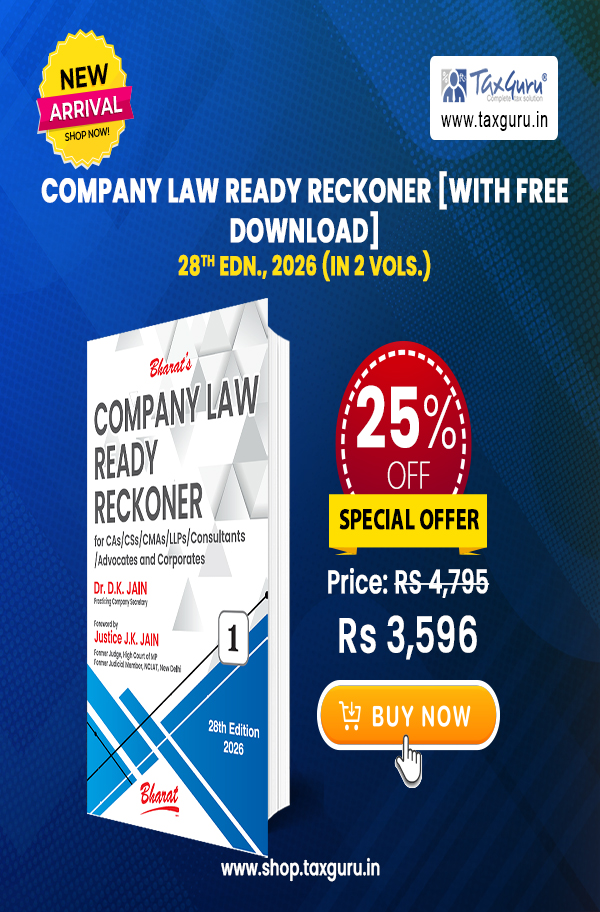 Company Law Ready Reckoner [with FREE Download]