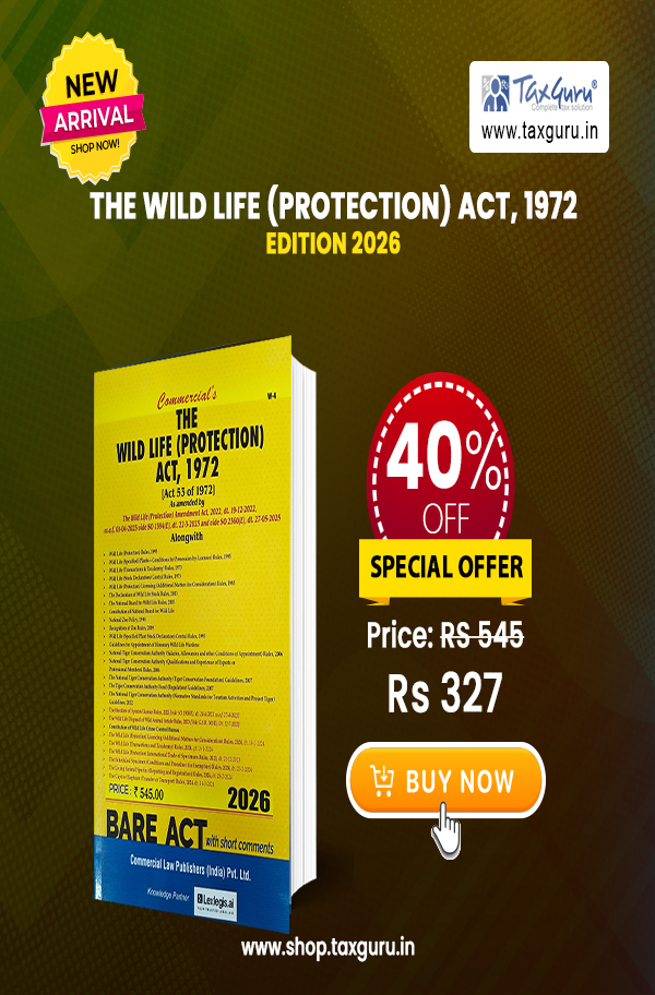 The Wild Life (Protection) Act, 1972