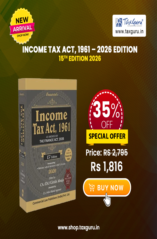 Income Tax Act, 1961 – 2026 Edition