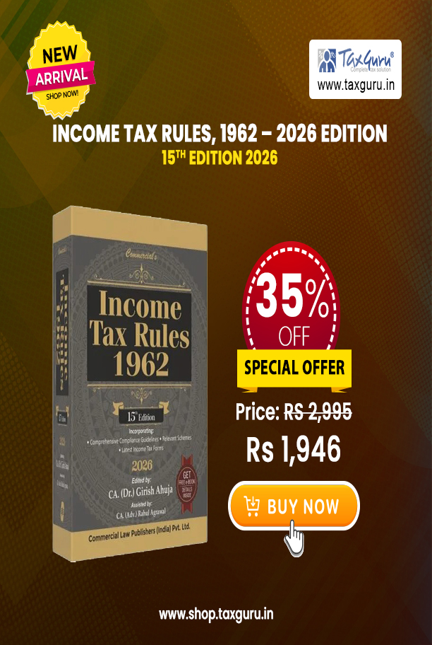 Income Tax Rules, 1962 – 2026 Edition