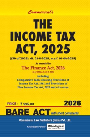 Income Tax Act, 2025 As amended by The Finance Act, 2026 (Regular)