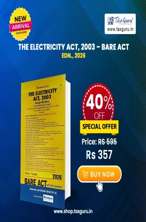 The Electricity Act, 2003 – Bare Act