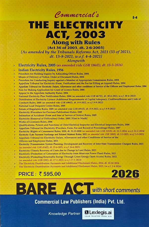 The Electricity Act, 2003 - Bare Act