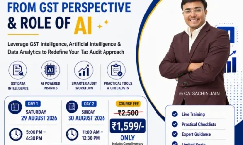 TAX AUDIT FROM GST PERSPECTIVE & ROLE OF AI – Video Course