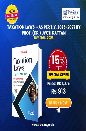 Taxation Laws – As per T.Y. 2026-2027 By Prof. (Dr.) Jyoti Rattan