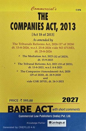 The Companies Act, 2013 (Bare Act)