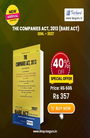 The Companies Act, 2013 (Bare Act)