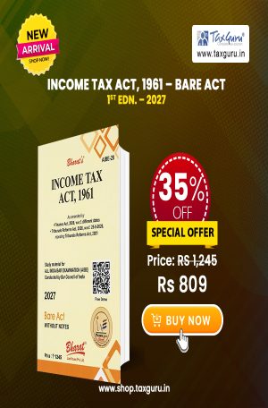 Income Tax Act, 1961 - Bare Act