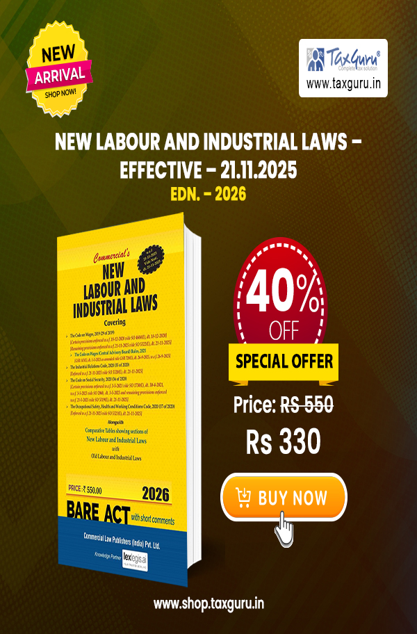 New Labour and Industrial Laws - Effective - 21.11.2025