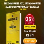 The Companies Act, 2013 alongwith allied Company Rules - Bare Act